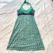 Athleta Dresses | Athleta Retro Halter Midi Dress Size 8 | Color: Blue/Green | Size: 8