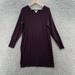 Athleta Dresses | Athleta Dress Burgundy Lightweight Casual Round Neck Long Sleeve | Color: Red | Size: M