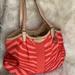 Coach Bags | Authentic Coach Orange Zebra Striped Shoulder Bag | Color: Orange | Size: Large