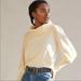 Anthropologie Sweaters | Dolan Sweater Womens Small Cowl Neck Balloon Puff Sleeve Ivory Pullover Cotton | Color: Cream | Size: S