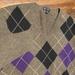 J. Crew Sweaters | J Crew V-Neck Green Argyle Sweater 100% Lambs Wool Long Sleeve Men’s Size Large | Color: Green/Purple | Size: L
