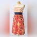 Anthropologie Dresses | Maeve Strapless Floral Dress From Anthropologie Size 6 Euc | Color: Pink/Yellow | Size: 6