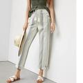 Anthropologie Pants & Jumpsuits | Anthropologie Beach Trousers White Embroidered Boho High Rise Style Ob1303473 | Color: Black/White | Size: S