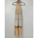 Anthropologie Dresses | Anthropologie Foxiedox Tan And White Lace Midi Dress Medium | Color: Tan | Size: M