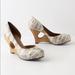 Anthropologie Shoes | Anthropologie Schuler & Sons Chiseled Wedges | Color: Cream/Gray | Size: 9