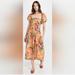 Anthropologie Dresses | Anthropologie Love The Label Amelia Floral Dress Size S | Color: Orange | Size: Xs