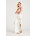 Free People Jeans | Free People Driftwood Farrah Flare - White Sunflower Jeans Womens Size 30 | Color: White/Yellow | Size: 30