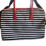 Kate Spade Bags | Kate Spade Nylon Laptop Bag 15" Slim Computer Navy White Stripes Red Handle | Color: Blue/Red | Size: Os