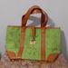 Lilly Pulitzer Bags | Lilly Pulitzer Womens Medium Tote Handbag Green/ Brown | Color: Green/Tan | Size: Os