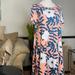 Lularoe Dresses | New Lularoe Simply Comfortable A Line Dress Size L Floral Midi | Color: Green/Orange | Size: L