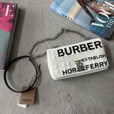 Burberry Bags | Burberry Horseferry Quilted Small Lola Handbag In White Preowned. | Color: Black/White | Size: Os