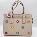 Kate Spade Bags | Kate Spade Cameron Spade Flower Applique Satchel | Color: Cream | Size: Os