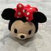 Disney Toys | Disney Store Tsum Tsum Minnie Mouse Medium 12" Stuffed Animal Plush | Color: Black/Red | Size: Osg