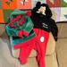Disney Costumes | Infant Mickey Mouse Onesie Sz 0/3 Mos + Santa Tunic And Hat Sz 3-6 Mos | Color: Black/Red | Size: 0/3 Months
