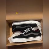 Vans Shoes | Men Vans Ward Vansguard Men's Suede Black Shoes With Grey, Black, & Red Details. | Color: Black | Size: 6.5