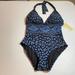 Michael Kors Swim | New Women’s Michael Kors One Piece Swimsuit Size 8 | Color: Black/Blue | Size: 8
