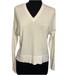 Athleta Sweaters | Athleta Cashmere Silk Cotton Ivory Sweater V-Neck Top High Low Hem Slouchy | Color: Cream | Size: S