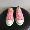 Converse Shoes | Converse All Star Pink/Cream Checkered Sneakers | Color: Pink/White | Size: 5