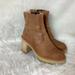 Free People Shoes | Free People Chunky Lugged Heel Tan Nubuck Leather James Chelsea Boot | Color: Brown/Tan | Size: 40eu