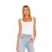 Free People Tops | Free People Square One Seamless Cami White - Nwot | Color: White | Size: M/L