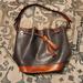 Dooney & Bourke Bags | Dooney & Bourke Leather Bucket Bag | Color: Gray/Tan | Size: Os