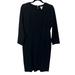 J. Crew Dresses | J. Crew Dress Long Sleeve Zip-Up Ponte Sheath Black Women’s Size 8 | Color: Black/Silver | Size: 8