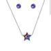 Coach Jewelry | New! Coach Star Rainbow Crystal Necklace And Stud Earrings Set, 16" + 2" Ext | Color: Pink/Purple | Size: Os