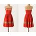 Anthropologie Dresses | Anthropologie Girls From Savoy Around The Maypole Strapless Dress Size 4 | Color: Red | Size: 4