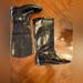Coach Shoes | Coach Mysie Leather Black Boot Size 7.5 | Color: Black | Size: 7.5