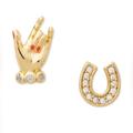 Kate Spade Jewelry | Kate Spade Winning Pair Love You Gold Stud Earrings | Color: Gold | Size: Os