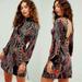 Free People Dresses | Free People All Dolled Up Paisley Long Sleeve Dress Size Small | Color: Black/Orange | Size: S