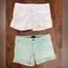 American Eagle Outfitters Shorts | American Eagle Ae Outfitters Womens Juniors Teen Midi Shorts 2 Pairs Sz 6 | Color: Green/White | Size: 6