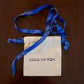 Louis Vuitton Accessories | Authentic Louis Vuitton Cotton Cloth Beige Dust Bag With Blue Ribbon, Small | Color: Blue/Cream | Size: Os