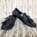 Coach Shoes | Coach "Nadia" Leather Driving Tassel Loafer Shoes Black Pebble Grain | Size 8.5 | Color: Black | Size: 8.5