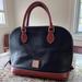 Dooney & Bourke Bags | Beautiful Vintage Dooney & Bourke Black Pebble Grain Leather Zip Zip Satchel Bag | Color: Black/Brown | Size: Os