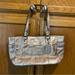 Coach Bags | Coach East/West Gallery Metallic Gold Embossed Leather Shoulder Bag | Color: Gold/Silver | Size: Os