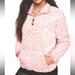 Pink Victoria's Secret Jackets & Coats | New Victoria’s Secret Pink Sherpa Quarter Zip Pullover Jacket-Frosted Angel Pink | Color: Pink/White | Size: S