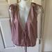 Free People Tops | Med Free People Pink/Rose Gold Sparkle Tie Shoulders Deep V Sleeveless Top. | Color: Gold/Pink | Size: M