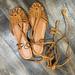 Anthropologie Shoes | Anthropologie Lace Up Flats, Size 38-Euro (Us-8) | Color: Brown | Size: 8