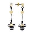 Disney Jewelry | Disney Minnie Mouse Dangle Earrings | Color: Black/Gold | Size: Os