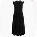 J. Crew Dresses | New J. Crew Black Velvet Tiered Midi Dress Style Bm066 Size 8 | Color: Black | Size: 8