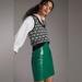 Anthropologie Skirts | Anthropologie Faux Leather High Waisted Mini Skirt, Green, Size Xs | Color: Green | Size: Xs