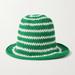 Anthropologie Accessories | Anthropologie Faithful The Brand Crochet Boucher Hat New With Tags One Size Gree | Color: Green/White | Size: Os