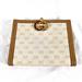 Gucci Bags | Gucci Ivory Canvas & Tan Leather Vintage Bi Folding Wallet Made In Italy | Color: Gold/Red/Tan | Size: Os