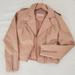 Levi's Jackets & Coats | Levis Strauss Tan Faux Leather Moto Jacket Rare Edition- Xs | Color: Cream | Size: Xs