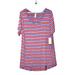 Lularoe Tops | Lularoe Nwt 3x Striped Classic T Shirt | Color: Blue/Red | Size: 3x