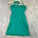 Anthropologie Dresses | Anthropologie Maeve Dress S 4 6 Green Halter Lined Gauze Cotton Smocked Pockets | Color: Green | Size: S