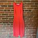 Free People Dresses | Free People Beach Open Back Midi Dress In Coral, Size Small | Color: Orange/Pink | Size: S