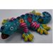 Disney Art | Epcot Mexico Pavilion Multicolor Clay/Ceramic Lizard Figure Small | Color: Blue/Pink | Size: Os