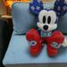 Disney Toys | Disney Parks 2022 Celebration Mickey Mouse 14" Plush Embroidered Stuffed New. | Color: Blue/Red | Size: 14"